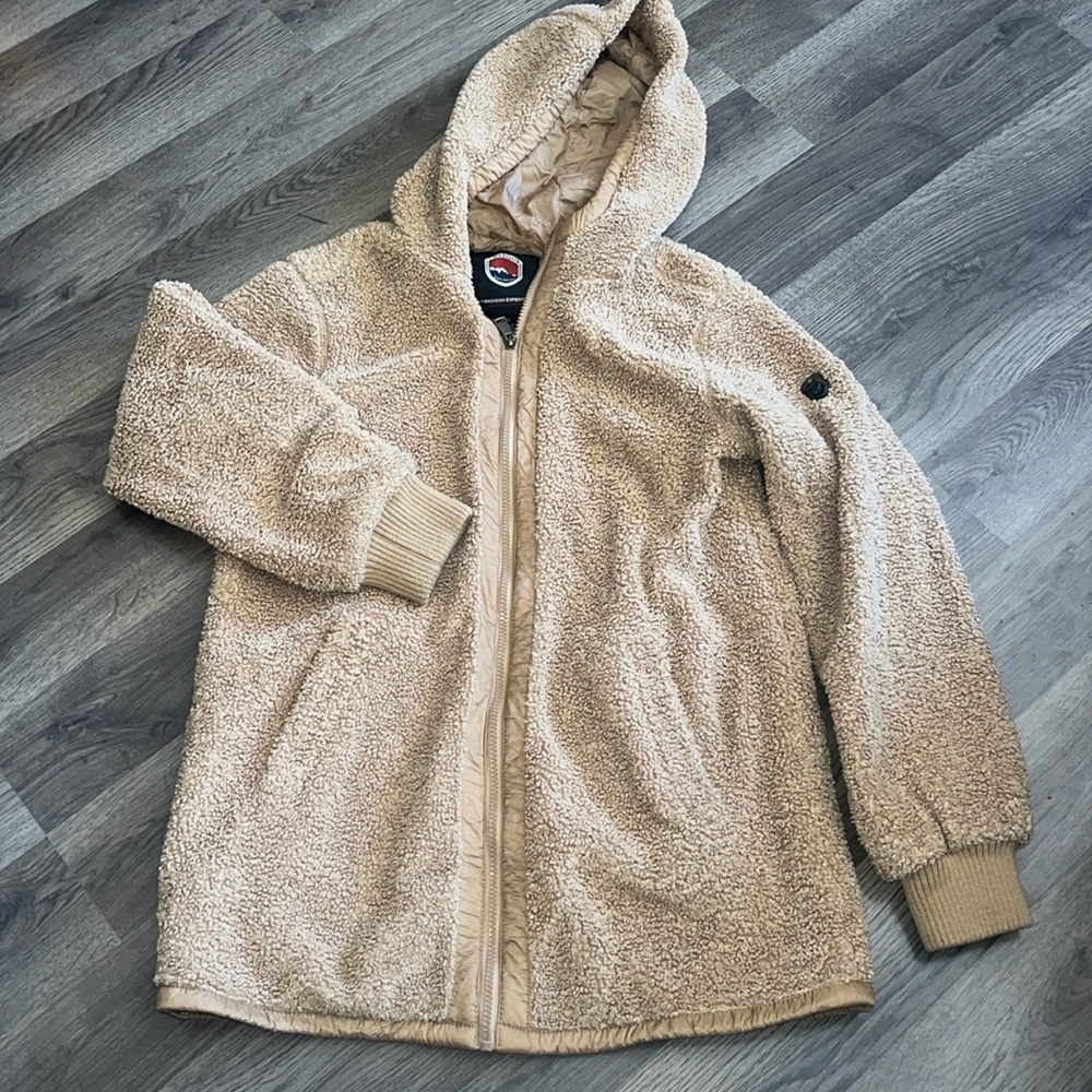 1 Madison Expedition Faux Fur Hooded Jacket Womens Small